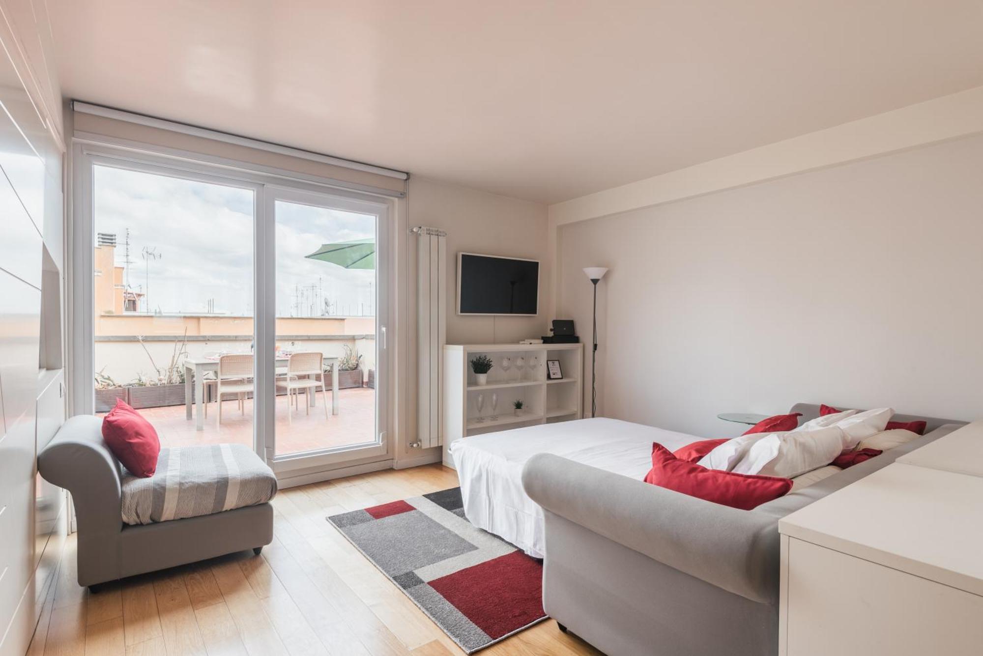 Con Terrazzo - Vicino Centro Di Apartamento Roma